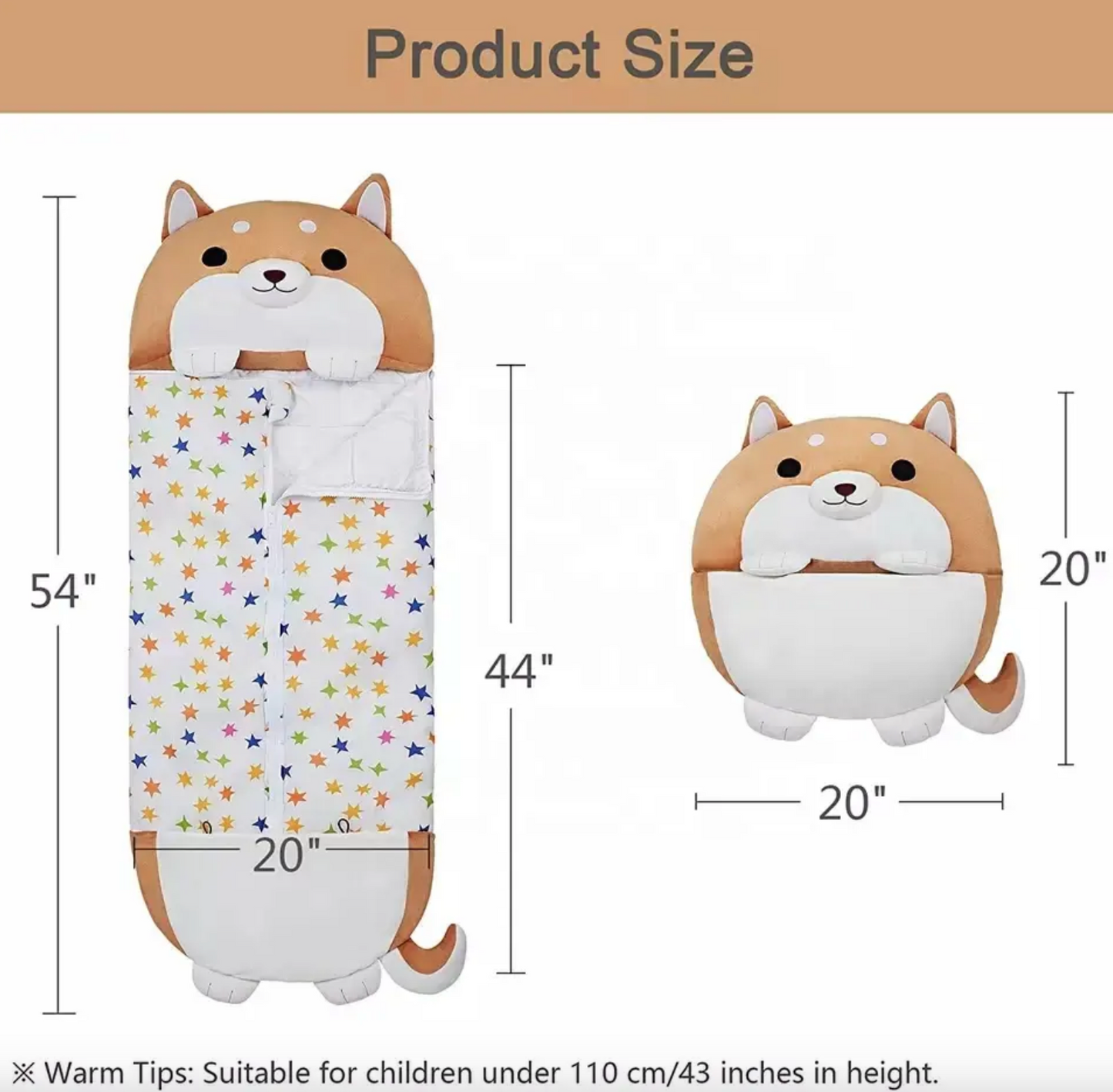 Cute Animal Sleeping Bag comfortable